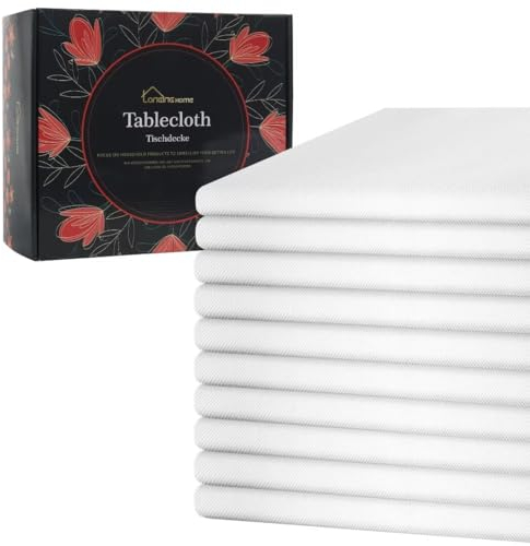 Einweg Vlies Stoffähnlich Tischdecke, 1.18m x 2,5m, Weiß, Hochzeit, Geburtstag, Party, Dekoration, Bierzeltgarnitur