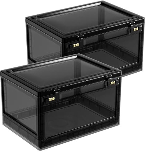 GREELUE Abschließbare Box, Kühlschrank safe, Medizinbox, Aufbewahrungsbox für Süßigkeiten, Spielzeug, Snack und Bürobedarf (Schwarz-2)