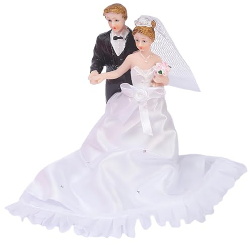 KNBMCAV Figurines de Gâteau de Mariage, Couple de Mariés, Décoration de Mariage, Figurine Décorative pour Gâteau de Mariage, Décoration de Gâteau de Saint-Valentin
