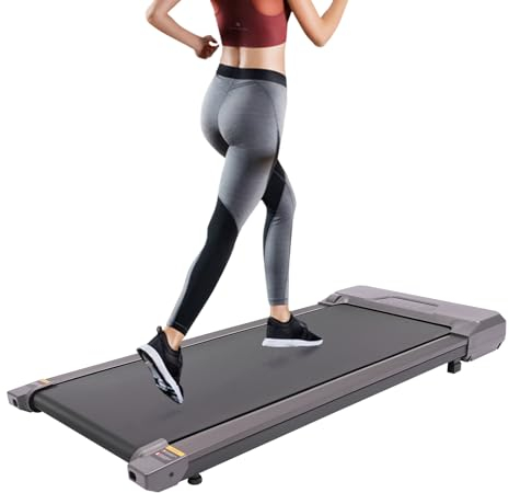 Elektrisches Laufband, bis 1-6km/h/0.6-3.7mph, mit Fernbedienung, LED-Anzeige, Laufband Schreibtisch, kompakte Walking Pad für Zuhause und Büro