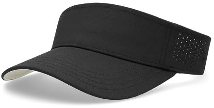 Pacific Headwear Unisex-Erwachsene Perforated Visor Powered by Coolcore Visier, Schwarz/Vegas Gold, Einheitsgröße