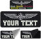 Pilot Patch Personalisiert mit Klettverschluss | Klettpatch personalisieren | Aufnäher mit Klett | Piloten Patch Namensschilder für Uniform | Aufbügler Patch (Pilot 2 custom Patch black)