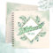 colortouch Hochzeit Fotobuch für 70 Fotoaufgaben, Fotoalbum mit Platzhaltern für Hochzeitsfotos, Hardcover mit Spiralbindung Gästebuch, Vintage, Eukalyptus, Erinnerung, 21x21cm, 300 g/m² Papier