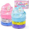 Slime Nuvola Unicorno 2 Pezzi – Kit Slime Profumato per Bambini, Ragazze, Ragazzi e Adolescenti – Giocattolo Carino e Preppy, Regalo di Compleanno, Feste, Calze Natalizie