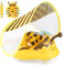 ROCKYROCKY&Chao Bouee Bebe Anneau de Bain, avec Auvent de Protection Solaire UPF50+&Chao Bouee Bebe Anneau de Bain, avec Auvent de Protection Solaire UPF50+ (Jaune-Abeille)