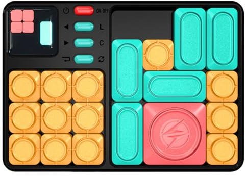 Super Slide Brain Games - Interactive Puzzle Toy for Focus Training, Portable Brain | Logic Slide Game for Adults and Children, Educational Thinking Toy, Console