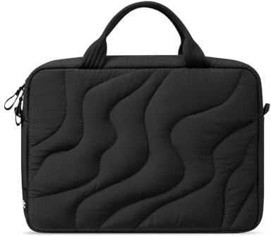 tomtoc Laptoptasche 16 Zoll, Puffy Laptop Tasche für Damen, Leichte Laptoptasche für 16 Zoll MacBook Pro M5 Pro/Max M4, Modische Laptophülle Arbeitstasche Aktentasche Handtasche für Tägliches Pendeln