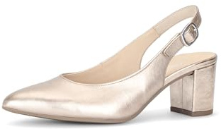 Gabor Damen Slingpumps, Frauen Pumps,Tritt-fest,Wasser-dicht,weit,Rose,gemuetlich,weiblich,stilvoll,heiss,sexy,Business,Stil,Puder,40.5 EU / 7 UK