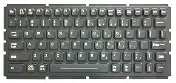 VCBGDJI IP65 wasserdichte, versiegelte Silikon-Industrietastatur, robuste, staubdichte Computertastatur(PS2)