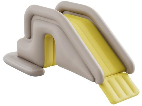 Inflatable Pool Slide Swimming Pool Slide With Wide Water fillable Base – Easy Setup Storage Indoor/outdoor For Kids Adults (khaki With Foot Pump)