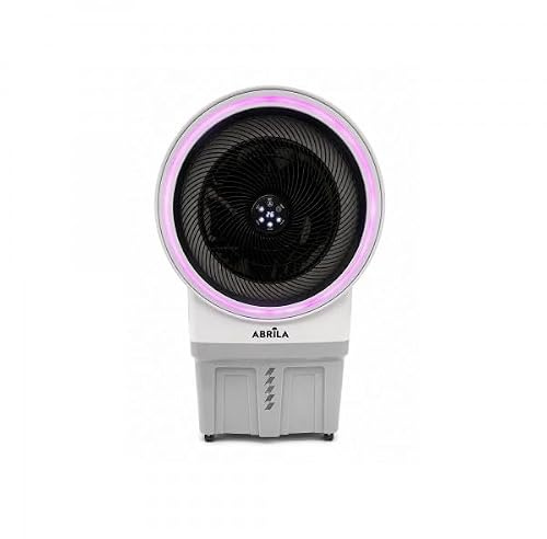 Bilake Climatizador Evaporativo Industrial | Portátil Humidificador | Enfriadores para Naves y Locales | 4 Packs de Hielo (150W | 50L | Luz LED)