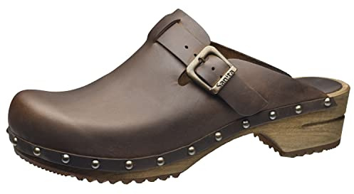 Sanita Wood-Kristel open 455205W-78, Damen Clogs & Pantoletten, Braun (Antique Brown 78), EU 35