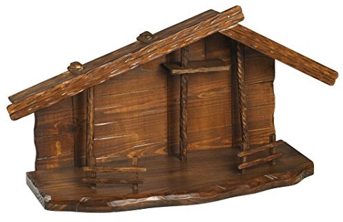 Krippe handgeschnitzt zum selbstbestücken (ca. 36 x 14 x 18 cm)