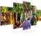Runa Art Wandbilder Toskana Italien 5 Teilig Bild auf Vlies Leinwand Deko Wohnzimmer Schlafzimmer Natur Mediterran Bunt 607752a