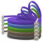 1aTTack.de 3,0 m - 5 Farben (02) - Cat.6 Flaches Netzwerkkabel Cat6 Flachkabel Ultra Flach Cat.6 Patchkabel 1000 Mbit/s Gigabit LAN (RJ45) Flach Slim Micro