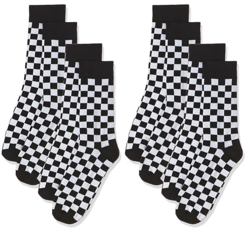 Urban Classics Herren Checker 2-pack Socken, Mehrfarbig (Black/White 00826), 43-46 EU