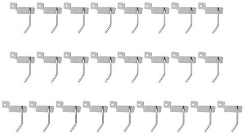 Mxfans 25 x Slatwall-Einzelhaken, zum Anbringen an Auslagen, Zinkenaufhänger für Geschäfte, 5 cm Haken