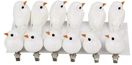 Amosfun 12stücke Miniatur Vögel Weiß Aus Schaumstoff Vogel Haarspange Vogel Haarnadel Vögel Für Haarschmuck Bezaubernd Und Exquisit Geeignet Für Mädchen Und Frauen Als Haarschmuck