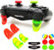 L2 R2 Trigger PS4 (2 Paar Trigger-Extender, 6 Stück Daumenstützen-Griffe, 2 Paar LED-Lichtleisten-Aufkleber) für PS4 Dualshock Controller Grün & Rot