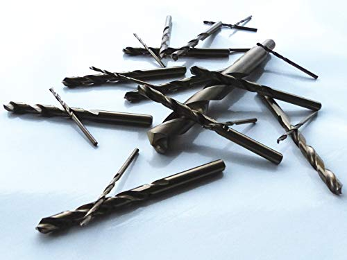 10 brocas para metal y acero inoxidable de 0,9 mm de diámetro en espiral corto tipo N – corte derecho HSS/Cobalt 5% DIN 338 Bohrfux