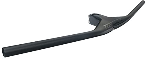 WYYHAA MTB Fahrrad Lenker, 3K Carbon-Faser-Fahrrad-MTB Riser -17 Grad One-Shaped Integrierte Lenker Mit Vorbau Für Mountain Bike Parts 600-800/80-110Mm