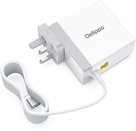 Delippo for Mac Pro Charger, 85W 20V-4.25A T Tip Power Adapter for MacBook Pro Charger 13 15 17 inch A1502 A1465 A1425 A1435 A1466 A1398 A1424 After Mid 2012 with 6ft Cable