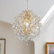 BESTIER Gold Modern Colgante Candelabro Cristal Gota de Lluvia Iluminación Lámpara de Techo Lámpara para Comedor Baño Dormitorio Sala de estar 3 bombillas E14 Requeridas