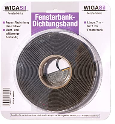 Wigasil 3066945 Fensterbank Dichtungsband, Schwarz