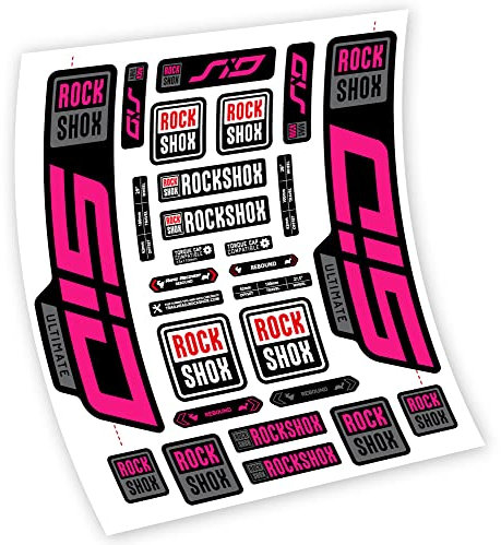 Adesivi in vinile adesivo per forcella 27 pollici Rock Shox SID Ultimate 2021 (Fuchsia)