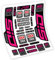Adesivi in vinile adesivo per forcella 27 pollici Rock Shox SID Ultimate 2021 (Fuchsia)