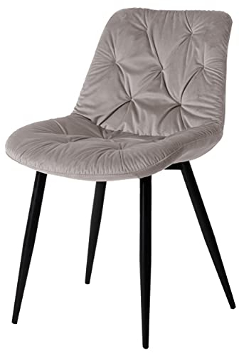 exitodesign Esszimmerstühle Malmo 51x62x83 cm - Esszimmerstühl Bürostuhl Gepolsterter Stuhl - für Esszimmer Küche Wohnzimmer Salon Schreibtisch (Beige)