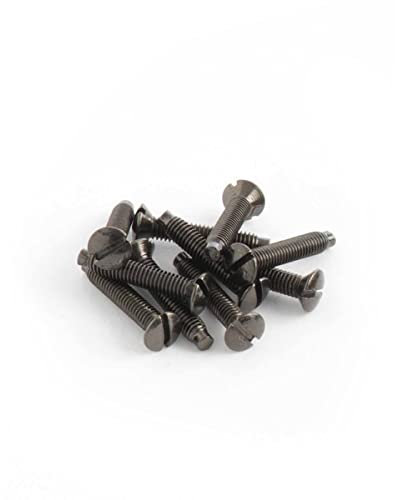 30x M3.5 x 19mm Electrical Machine Screw Raised-Head Black Nickel Finish - Raised Edge Screwed compatible Light Switches Sockets Plugs Fixing Bolt Redecorating Repurposing 30PACK