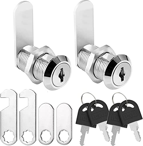 Litensh verrou de sécurité pour barillet boîte aux lettres, serrure casier meuble tiroir caisse vitrine verre à came porte verrou de placard pour tiroir d'armoire, boîte à outils avec clés 20mm
