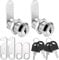 Litensh Serrature a camma in acciaio inossidabile,Sicurezza Mailbox Lock Cabinet Drawer Cam Lock,con chiavi gemelle per le porte gli armadi gli armadietti e le cassette della posta (2, 20mm)