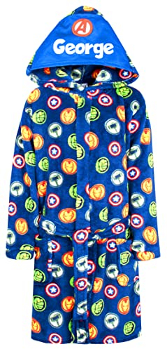 Marvel Personalised Dressing Gown-Fluffy Superhero Robe Avengers Robe 7-8 Year