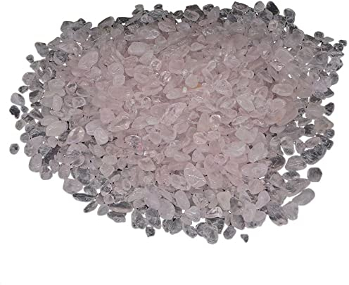 AHSKY 50 g/100 g Natursteine, Felsen, Kristallsplitter, Mineralien, Reiki-Heilung, Rohkies, Edelsteine, Probe, Aquarium, Heimdekoration (Color : Rose Quartz, Size : 50g)
