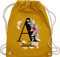 Turnbeutel Rucksack - Buchstabe anpassbar mit Name I Geschenk Initialen - Unisize - Senfgelb - jga beutel blumen stoffbeutel schule personalisierte buchstaben a turnsack kita tasche