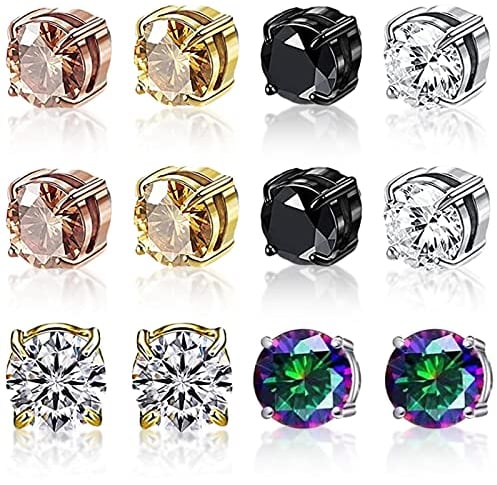 Magnet Ohrringe Zum Abnehmen 6 Paare Magnetische Akupressur LymphflüSsigkeit Magnetohring Lymphdrainage Damen Akupunktur Zunis Ohrring Magnettherapie Lymph Magnetfeldtherapie Abnehm LympfflüSsigkeit