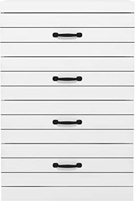 Galano Allington 4 Drawer Chest - Tall Drawer Chest with Storage for Bedroom - Chest of Drawers for Clothes - Storage Cabinet for Hallway, Entryway - White