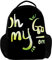 OMG Rucksack für Damen und Herren, personalisierbar, Schwarz, Mehrfarbig, 27.5x13x40cm, Rucksack Rucksäcke