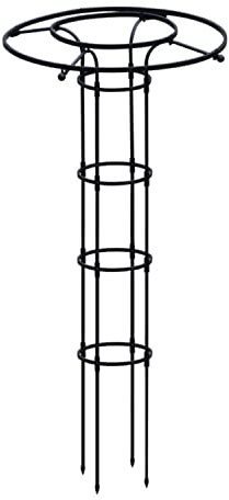 RADAAB Garten Rankhilfe Obelisk Ranksäule für Kletterpflanzen 90cm 120cm 150cm 180cm 210cm schwarz Tomatenkäfig, Rankgitter für Topfpflanzen Reben (Size : 210cm/6.9ft)