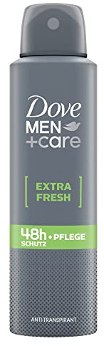 Dove Men+Care Anti-Transpirant Deo Spray Extra Fresh schützt 48 Stunden vor Körpergeruch und Schweiß 150 ml 1 Stück