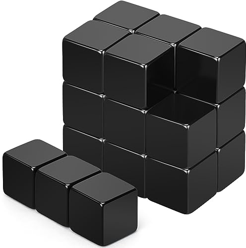 Wukong 20 Stück Magnete für Magnettafel, 10mm Starke Magnete Schwarz, Kühlschränke Magnete für Büros