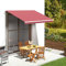 Annlera Tenda Da Sole 350x250 cm Da Balcone Estensibile Da Esterno Parasole Autoportante a Bracci Rosso Borgogna