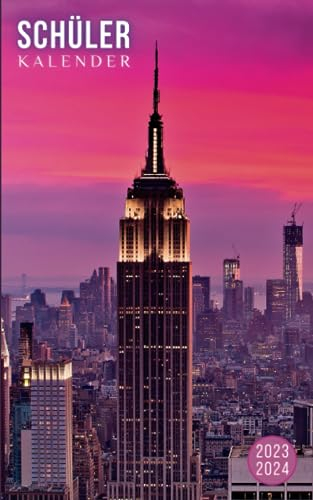 Schülerkalender 2023/24 New York: Für schüler mädchen jungen - 1 tag 1 seite - von August 23 bis Juli 24 - Hausaufgabenheft grundschule gymnasium oberstufe universität