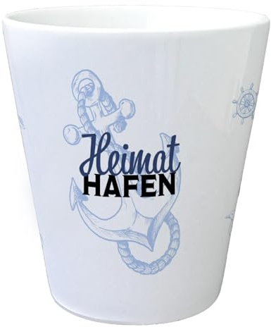 speecheese Alter Anker Blumentopf mit Spruch Heimathafen kreativer maritimer Wohnungseinweihung Übertopf maritimen Motiven Seemann Garten Familie Zuhause