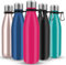 Insulated Water Bottle, Vacuum Insulated Water Bottle & Vacuum Flask with Hanging Buckle- 500ml Stainless Steel Vacuum Bottle, Double Wall Design, Standard Mouth, for Outdoor (Pink)