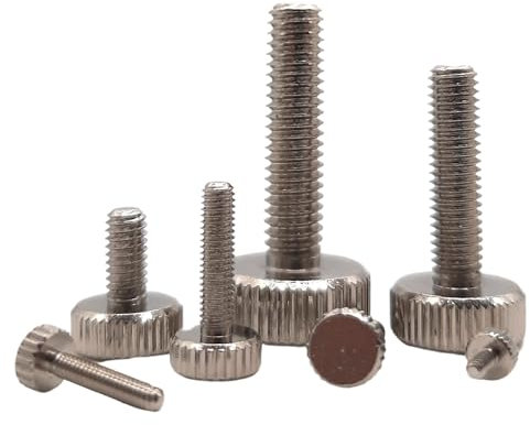 BARTEL | Rändelschraube Typ B | aus vernickeltem Messing | Daumenschrauben für elektronische Geräte | besonders langlebig | M1, 6; M2; M2,5; M3 (3, M3x12mm)