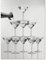 CITXJUM Schwarz-weißes Cocktail-Poster, Vintage-Wein-Wandkunst, Champagnerturm, Leinwanddrucke, Champagnergläser, Bar-Wagen, Dekoration für Esszimmer, Bar, Wanddekoration, 30,5 x 40,6 cm, ungerahmt