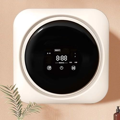 BERRIHORT Machine à laver portable, machine à laver murale de 3,5 L, sèche-linge entièrement automatique, faible bruit, pour le nettoyage des sous-vêtements et des vêtements intimes